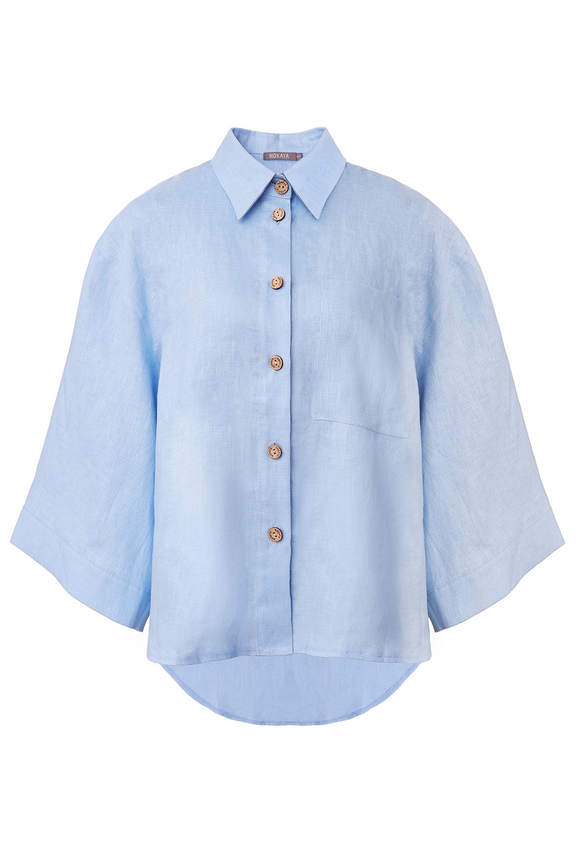 Blue Heavy Linen Shirt Perfect Days