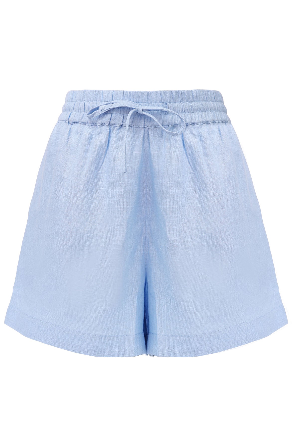 Blue Heavy Linen Shorts Perfect Days