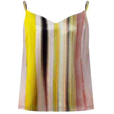 Silk cami top Art Stripe collection. Summer 2025 by Nokaya