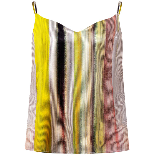 Silk cami top Art Stripe collection. Summer 2025 by Nokaya