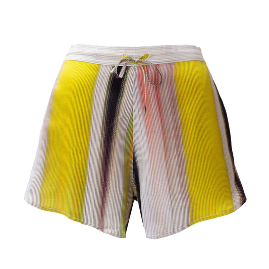 Silk pyjamas shorts womwn. Art Stripe collection by Nokaya