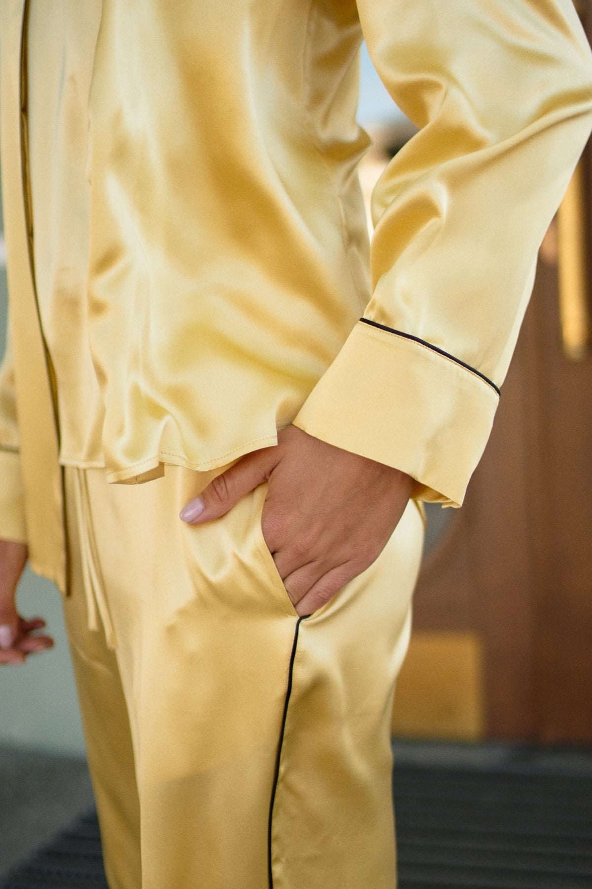 Panna Cotta Silk Trousers The Lady