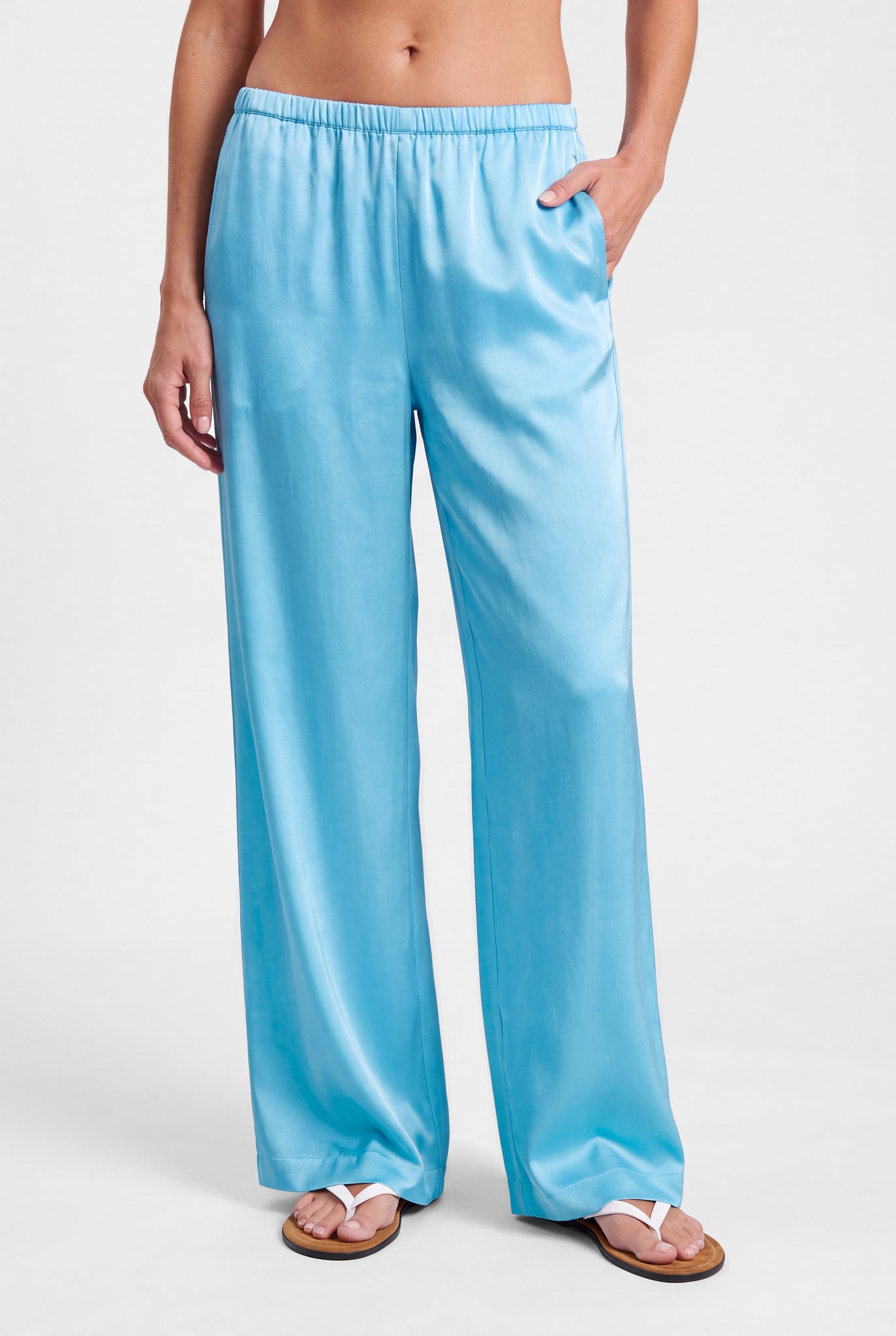 Blue Gleam Silk Trousers The Lady — front cover