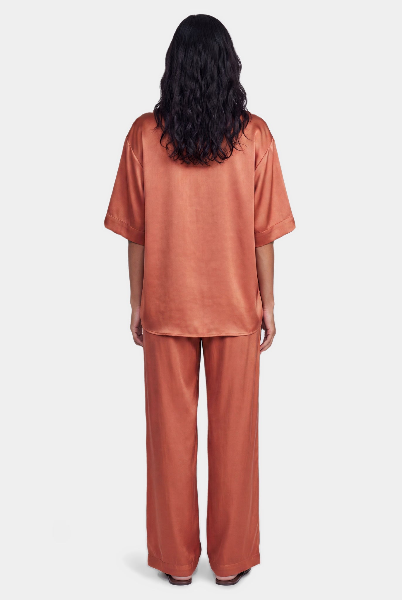 Amber Silk Trousers The Lady