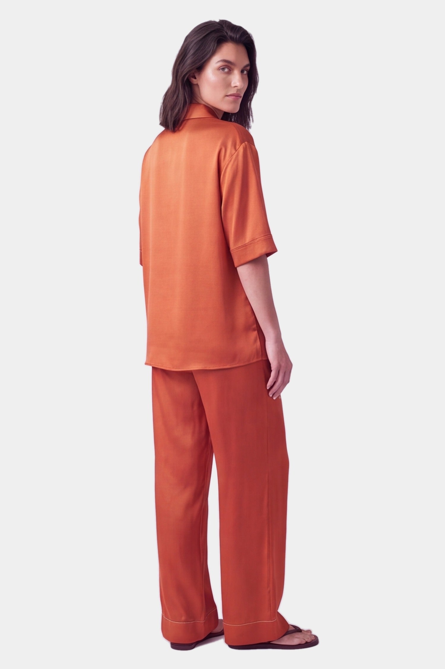 NOKAYA Amber silk co-ord The Lady, three-quarter back