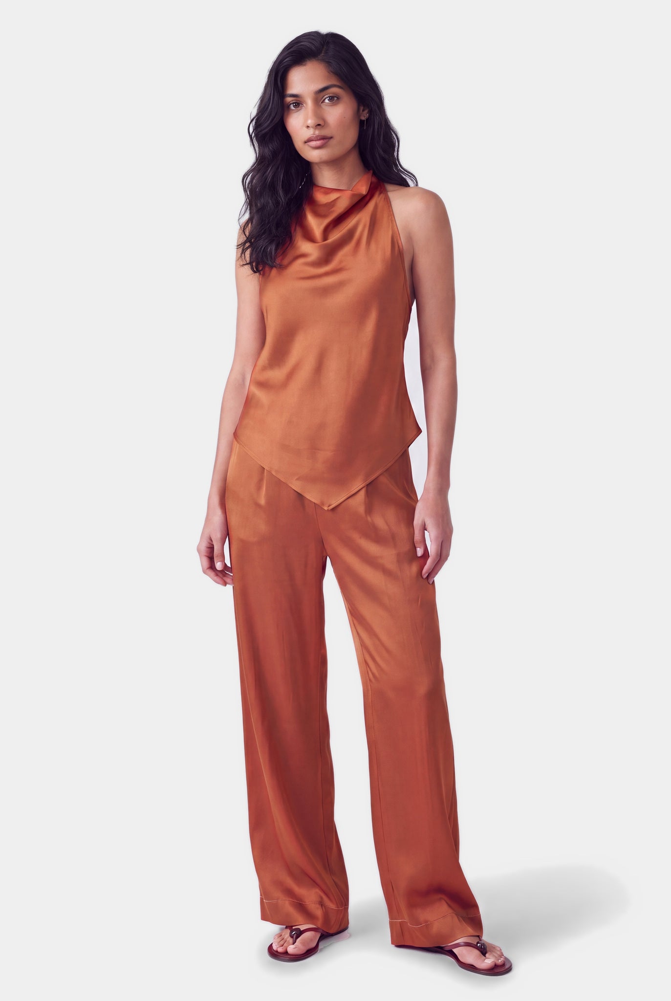 Amber Silk Halter Top The Lady