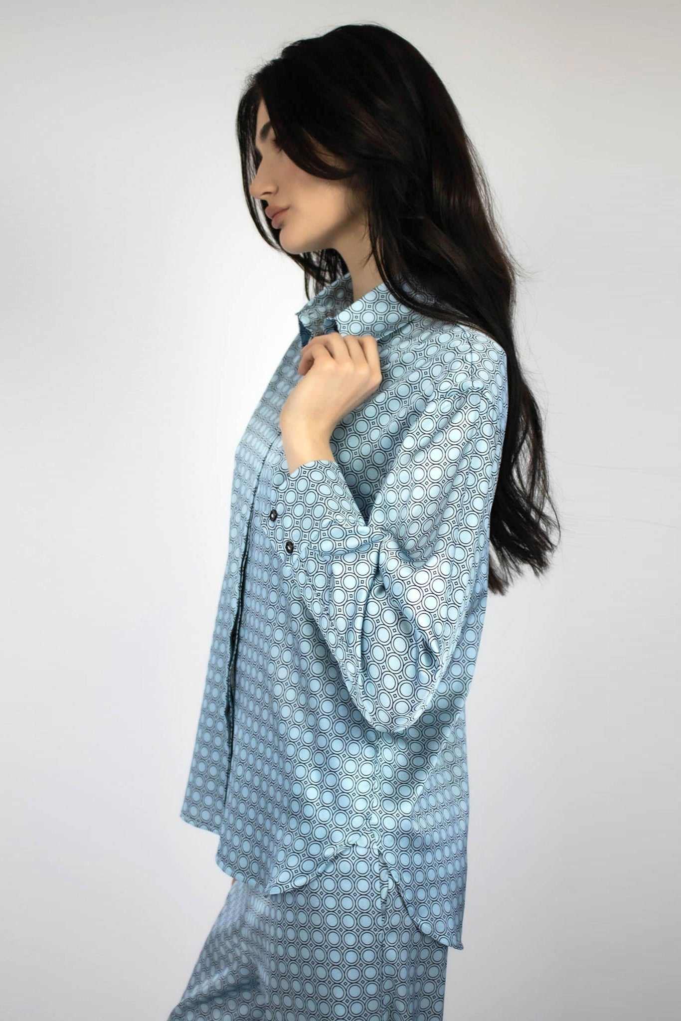 Nokaya real silk pyjama for women with shirt and pants