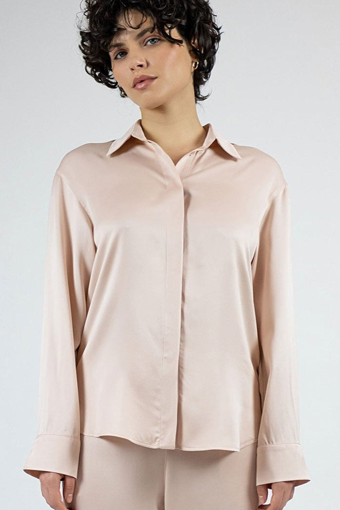 Silk Dreamscape Shirt Transcendent Pink