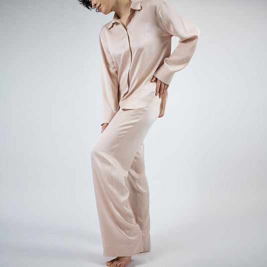 Elegant Silk Dreamscape Trousers