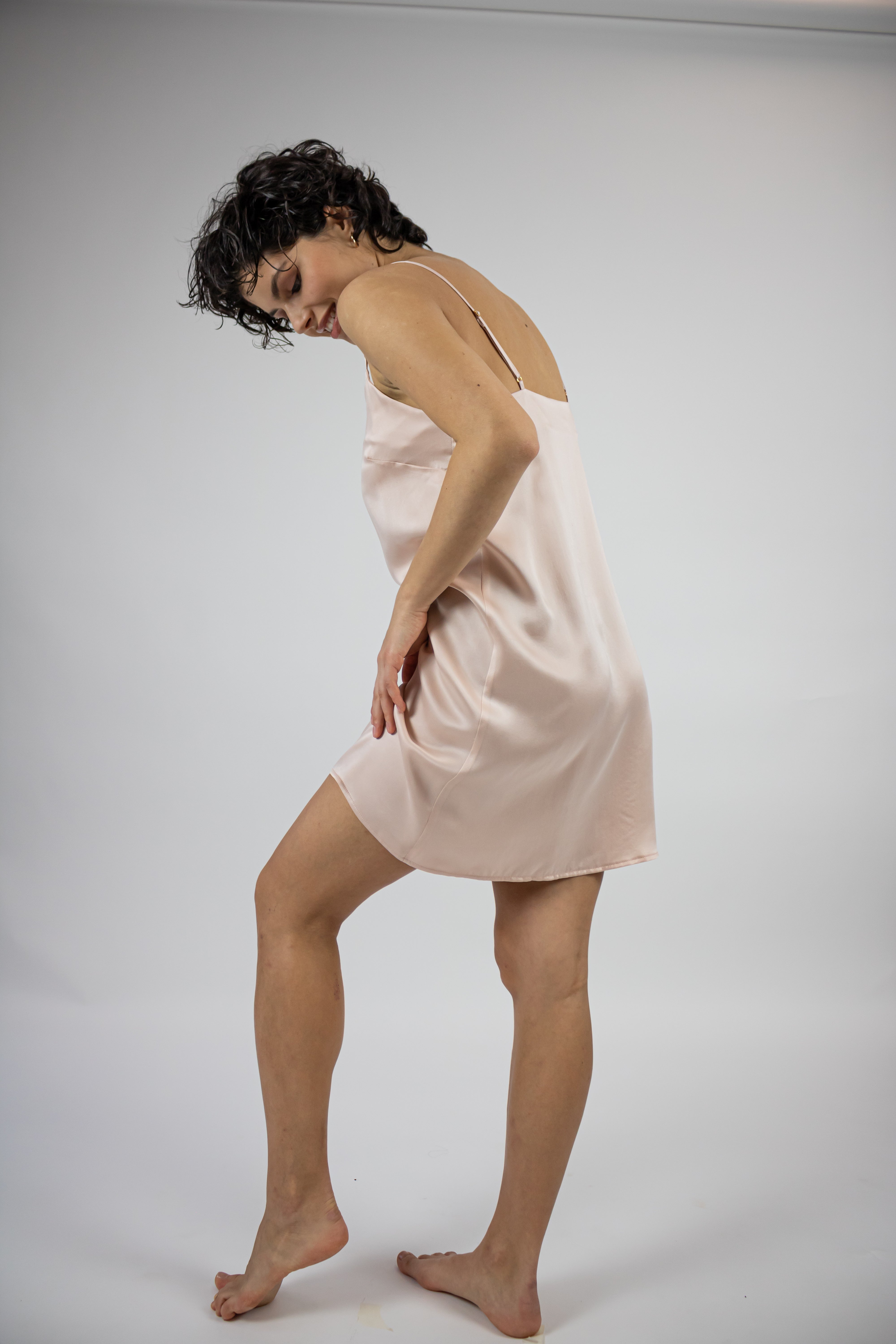 Silk Dreamscape Slip Dress Transcendent Pink
