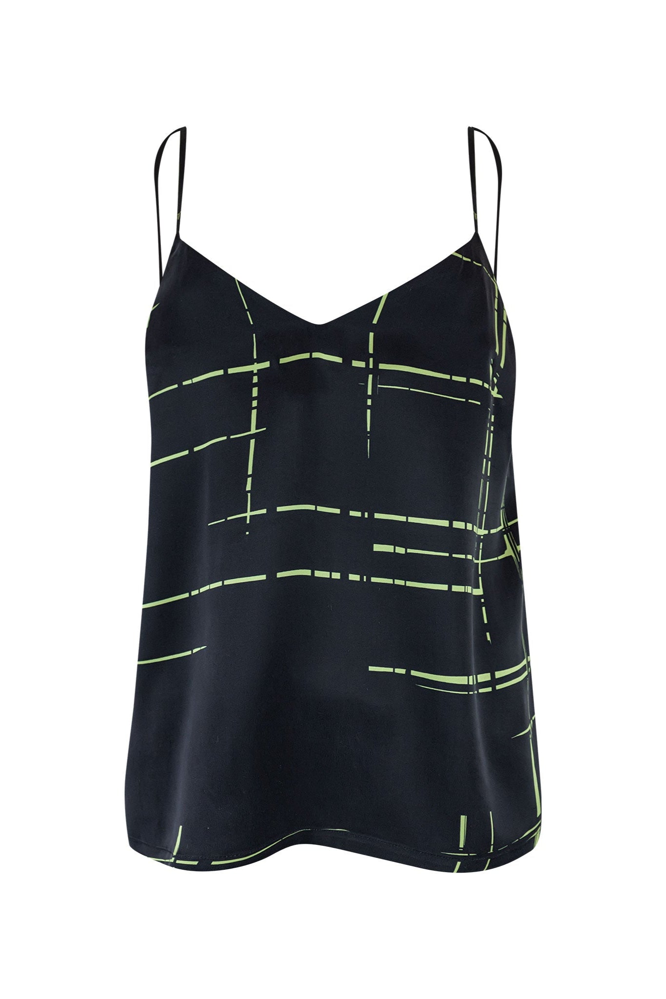 Silk Dreamscape Camisole Black Check