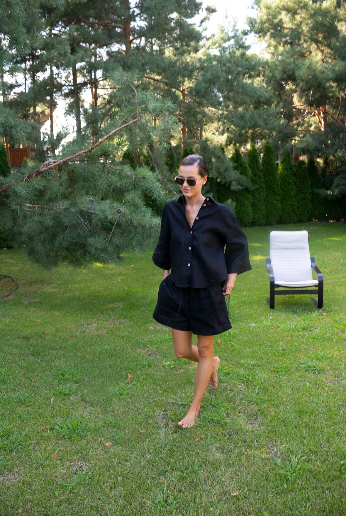 Black Heavy Linen Shirt Perfect Days