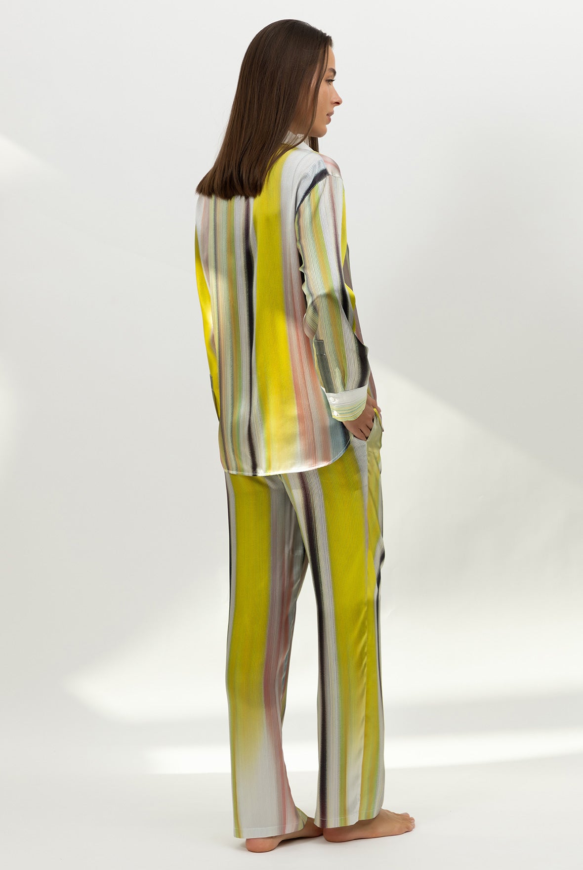 Art Stripes Silk Shirt