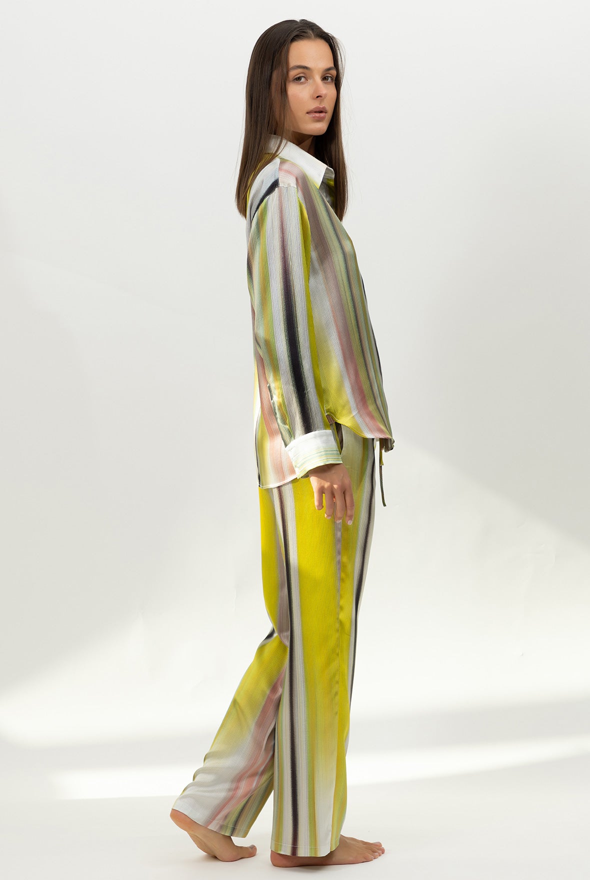 Art Stripes Silk Shirt