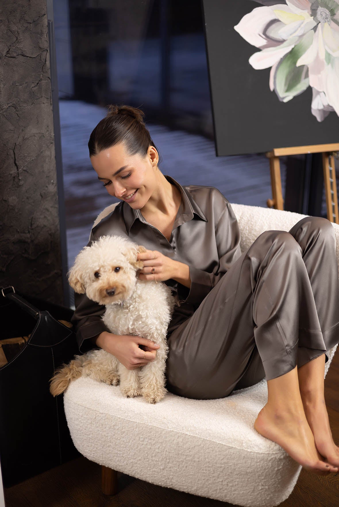 Silk Pyjamas The Lady Future Brown