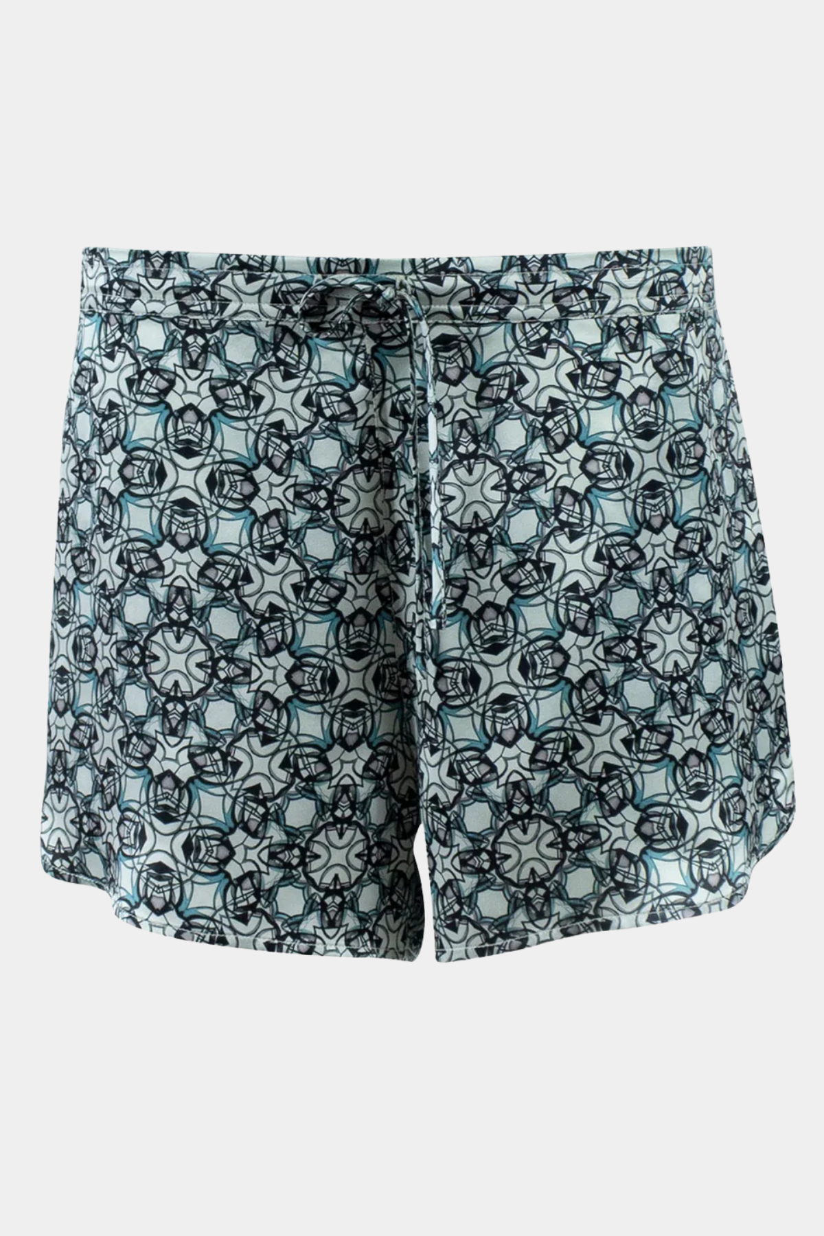 Black Crystal Neo Geo Silk Shorts