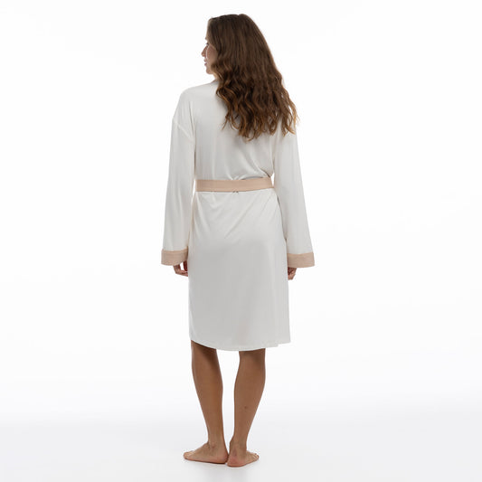 Bamboo Kimono Robe in Unbleached Cotton