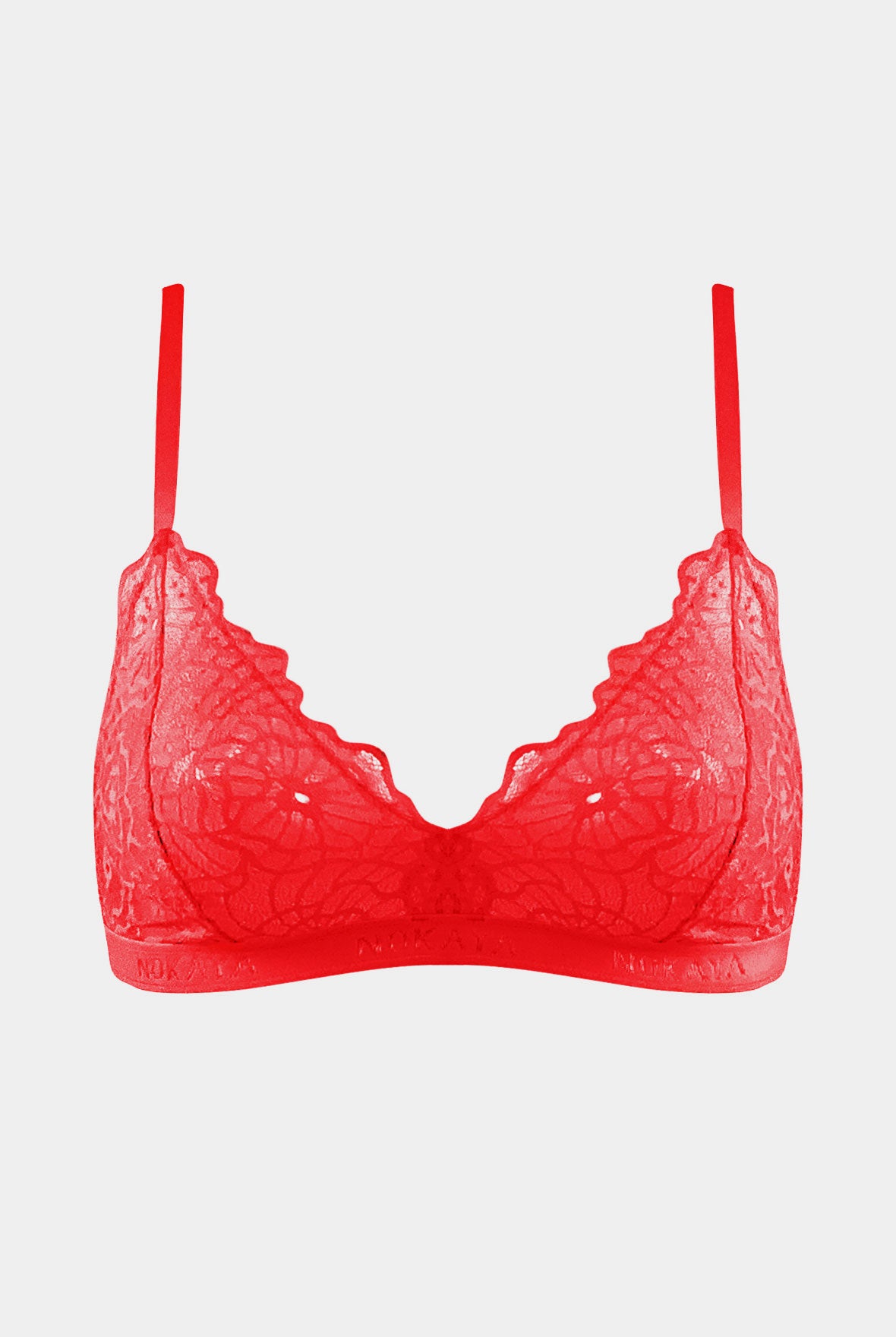 Born in Ukraine Image Lace Bralette Red