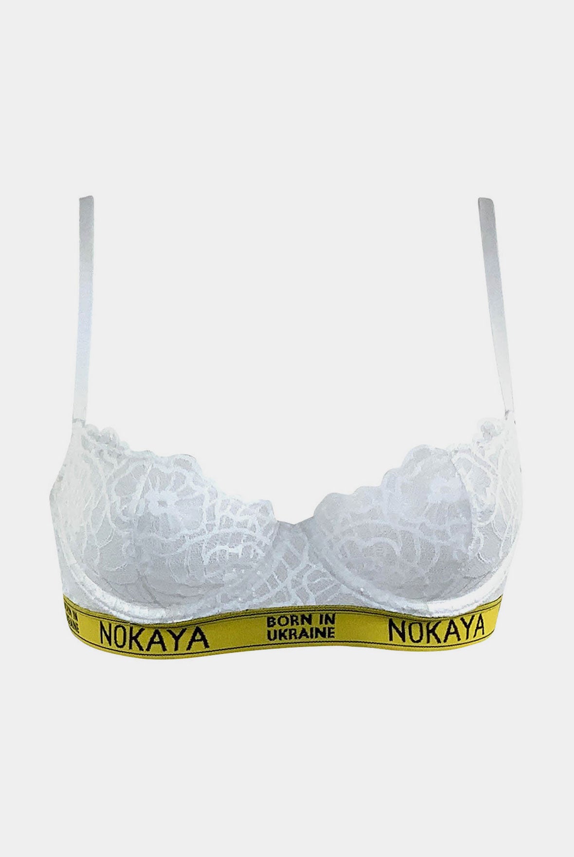 Born in Ukraine Lace Balcony bra white