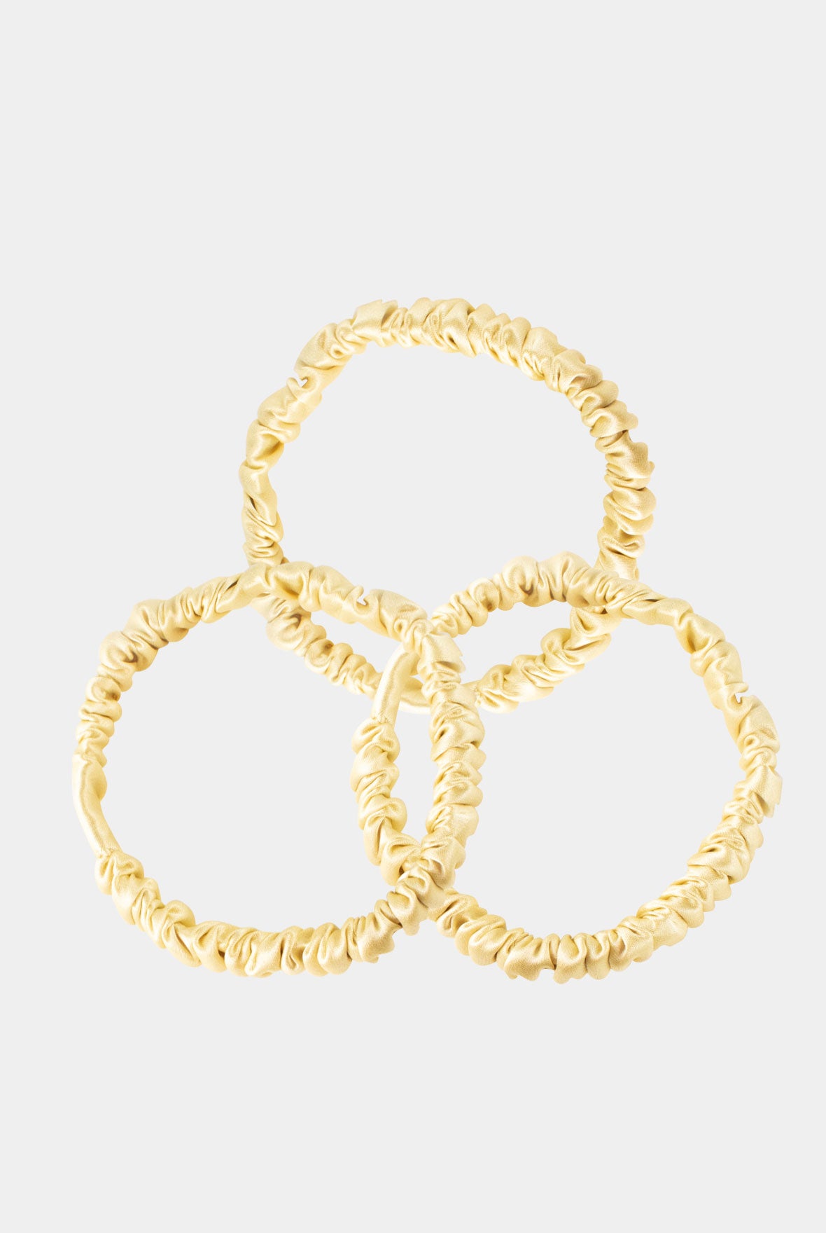 Skinny Silk Scrunchie Set Panna Cotta Nokaya