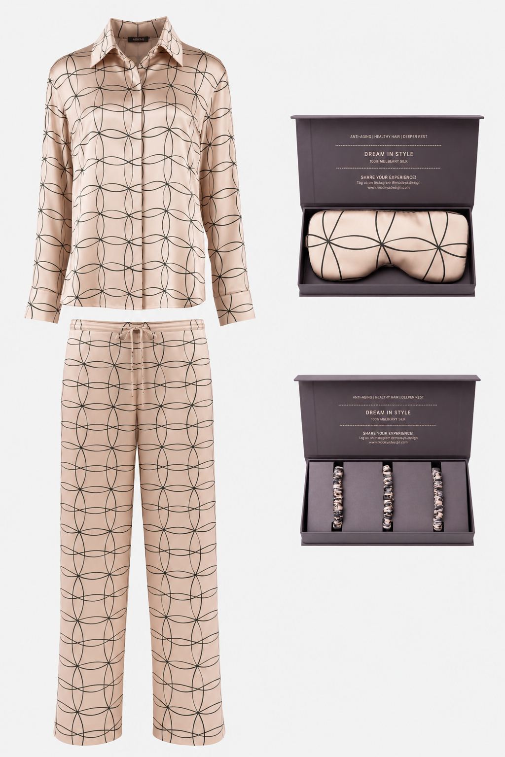 SILK SLEEP & LOUNGE PINK NEO GEO BUNDLE