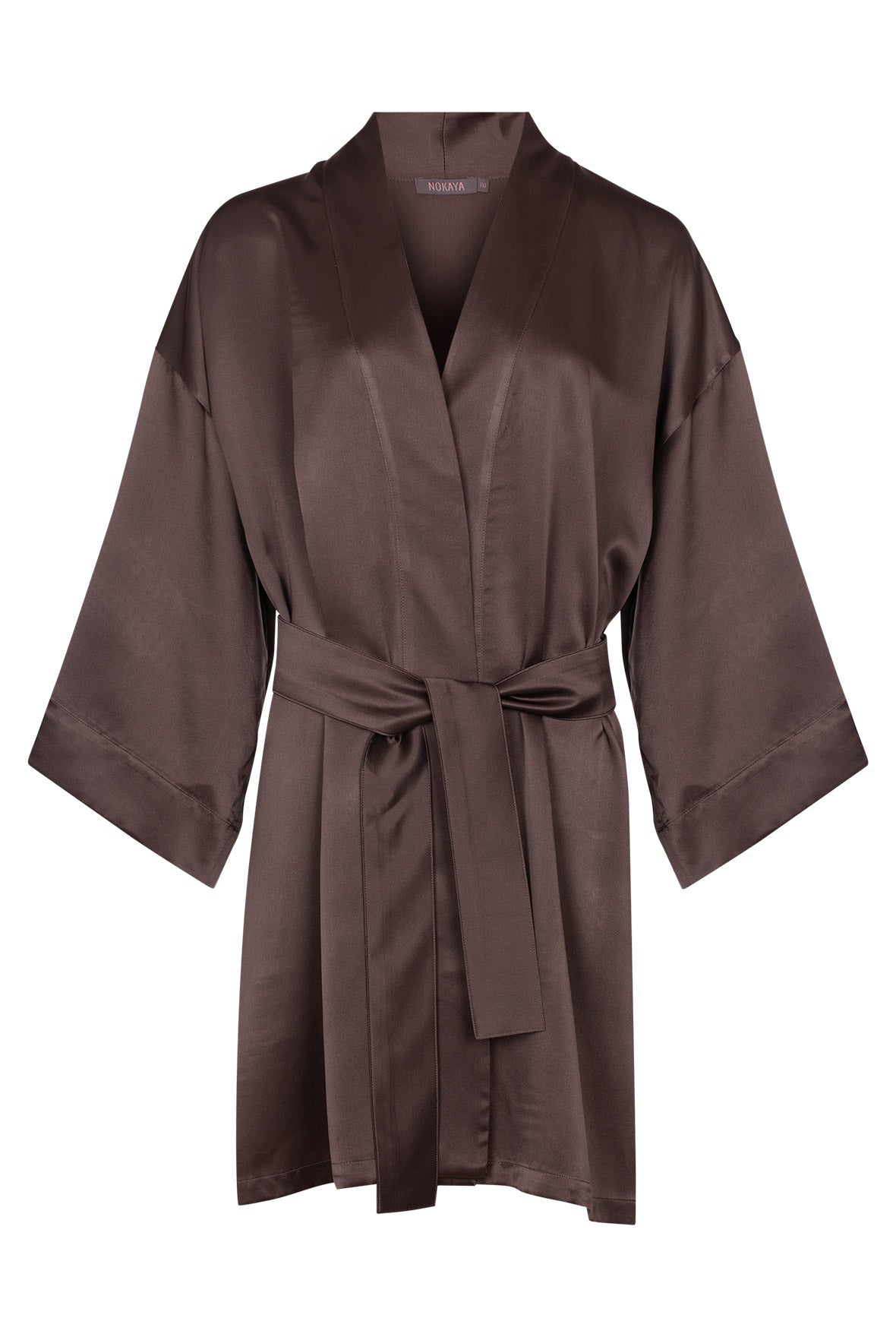 Silk Short Kimono-style Robe The Lady