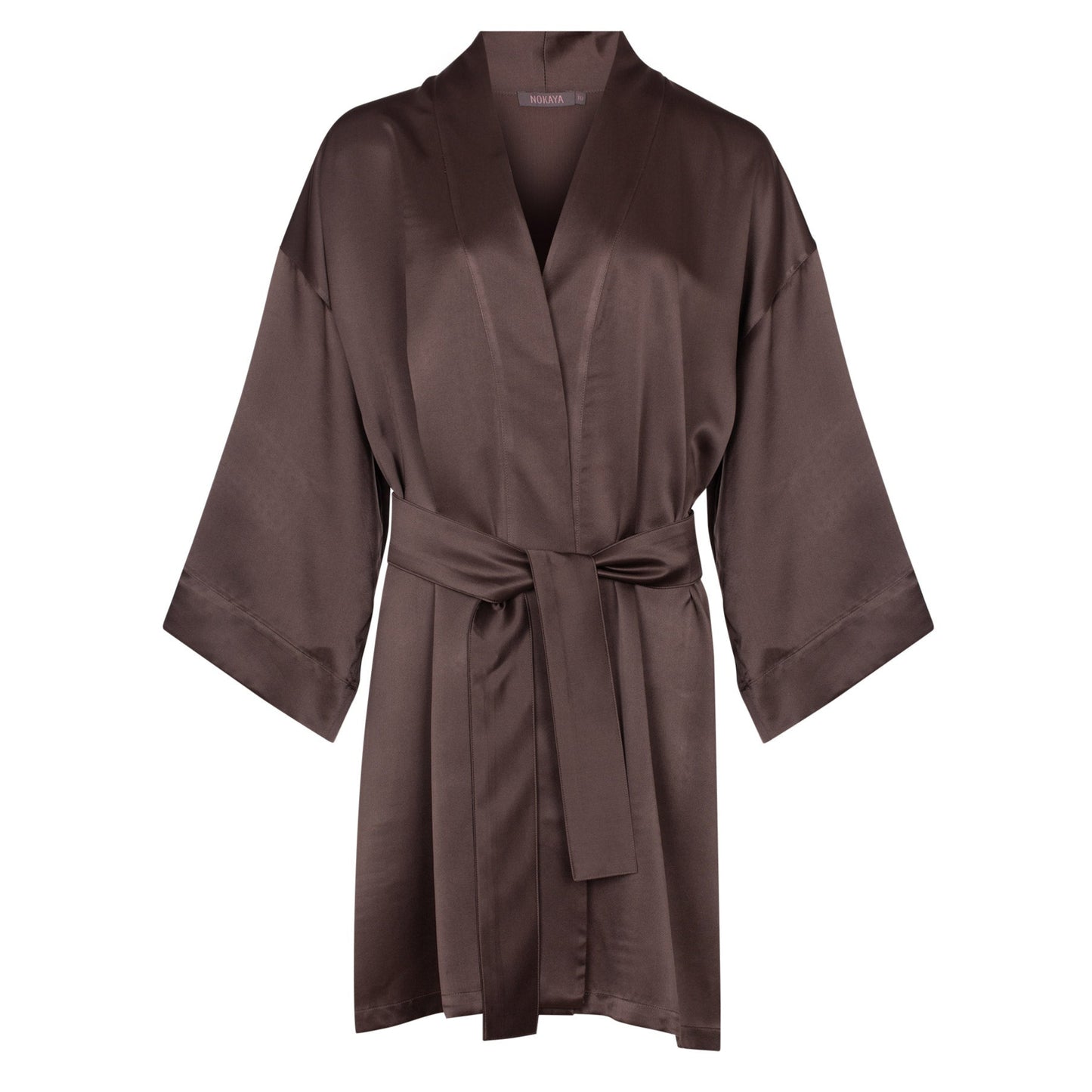 Silk Short Kimono-style Robe The Lady