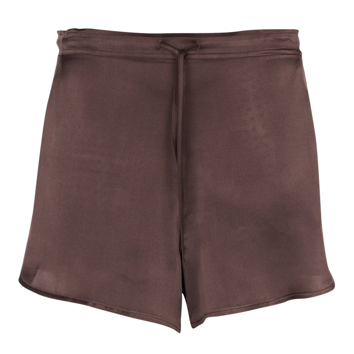 Brown Silk Shorts The Lady by Nokaya.