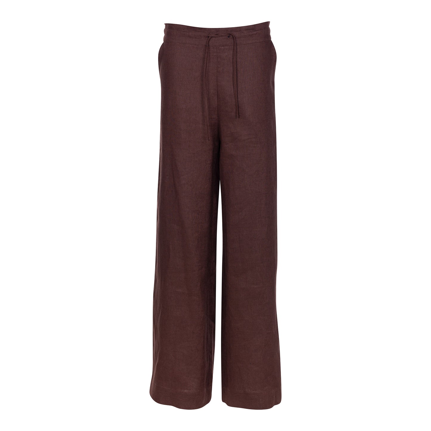 Brown Heavy Linen Wide-leg Pants Perfect Days