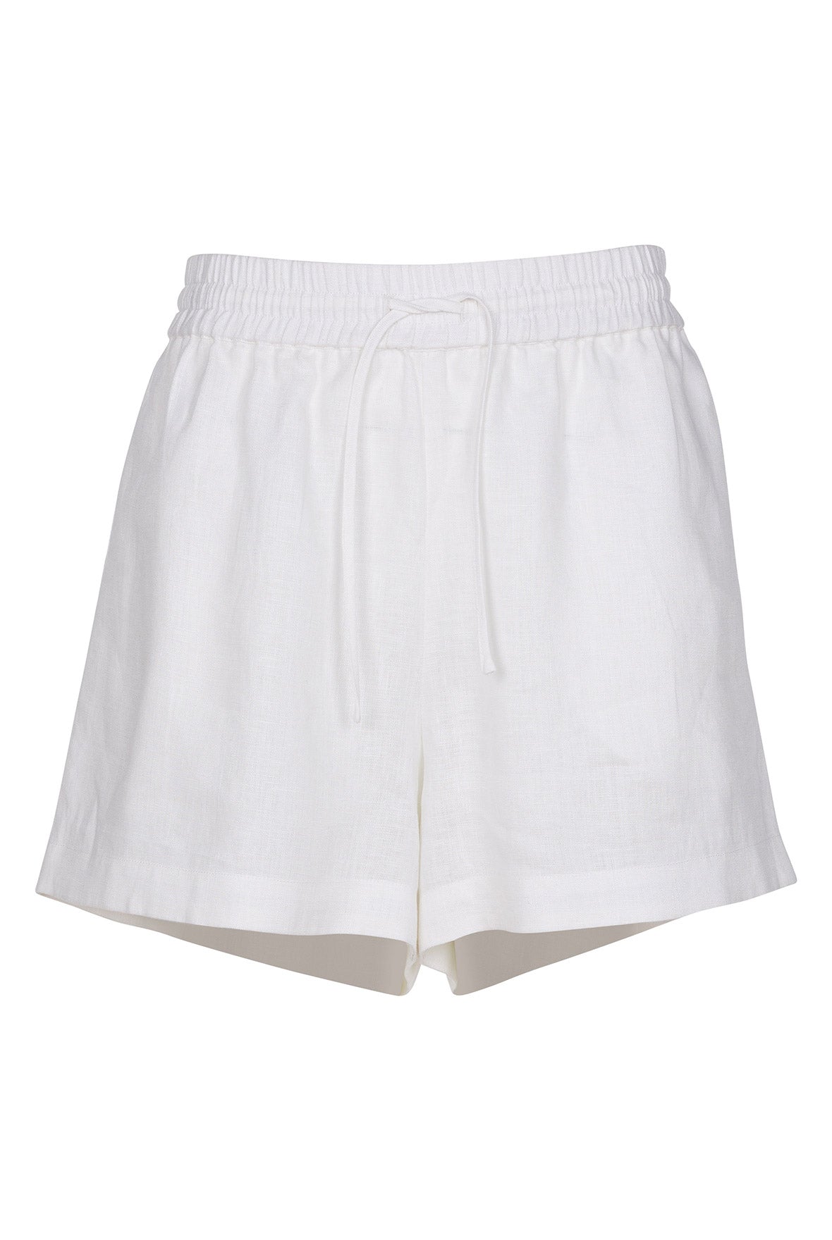 White Heavy Linen Shorts Perfect Days