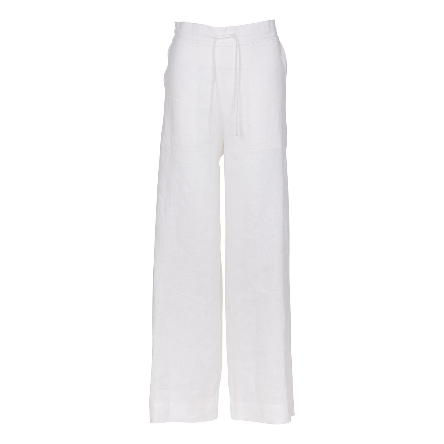 White Heavy Linen Wide-leg Pants Perfect Days