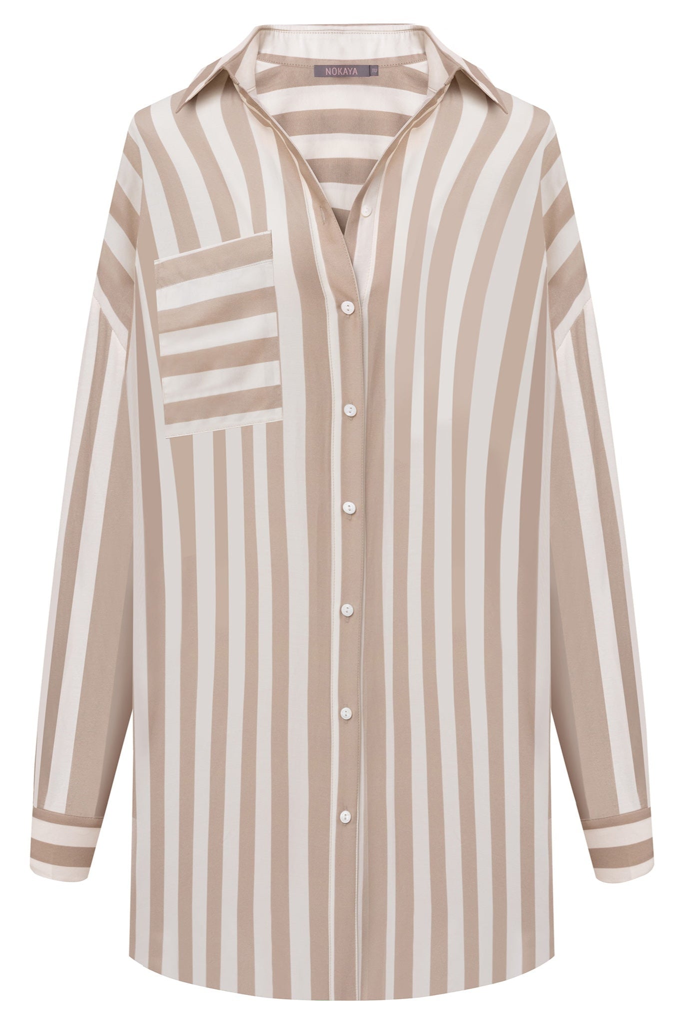 Silk Cotton Shirt Oat Milk