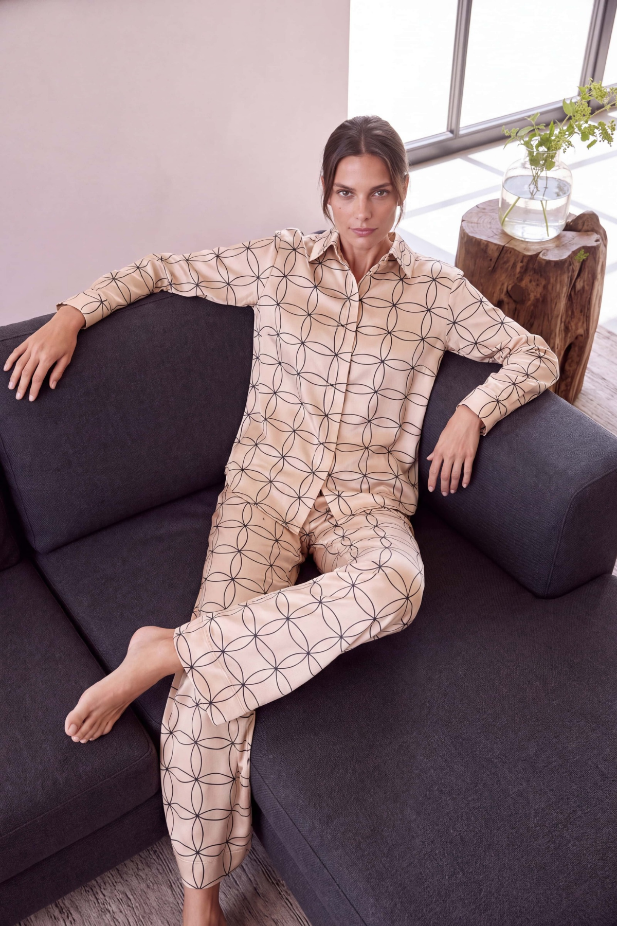 SILK PYJAMAS Pink Neo Geo
