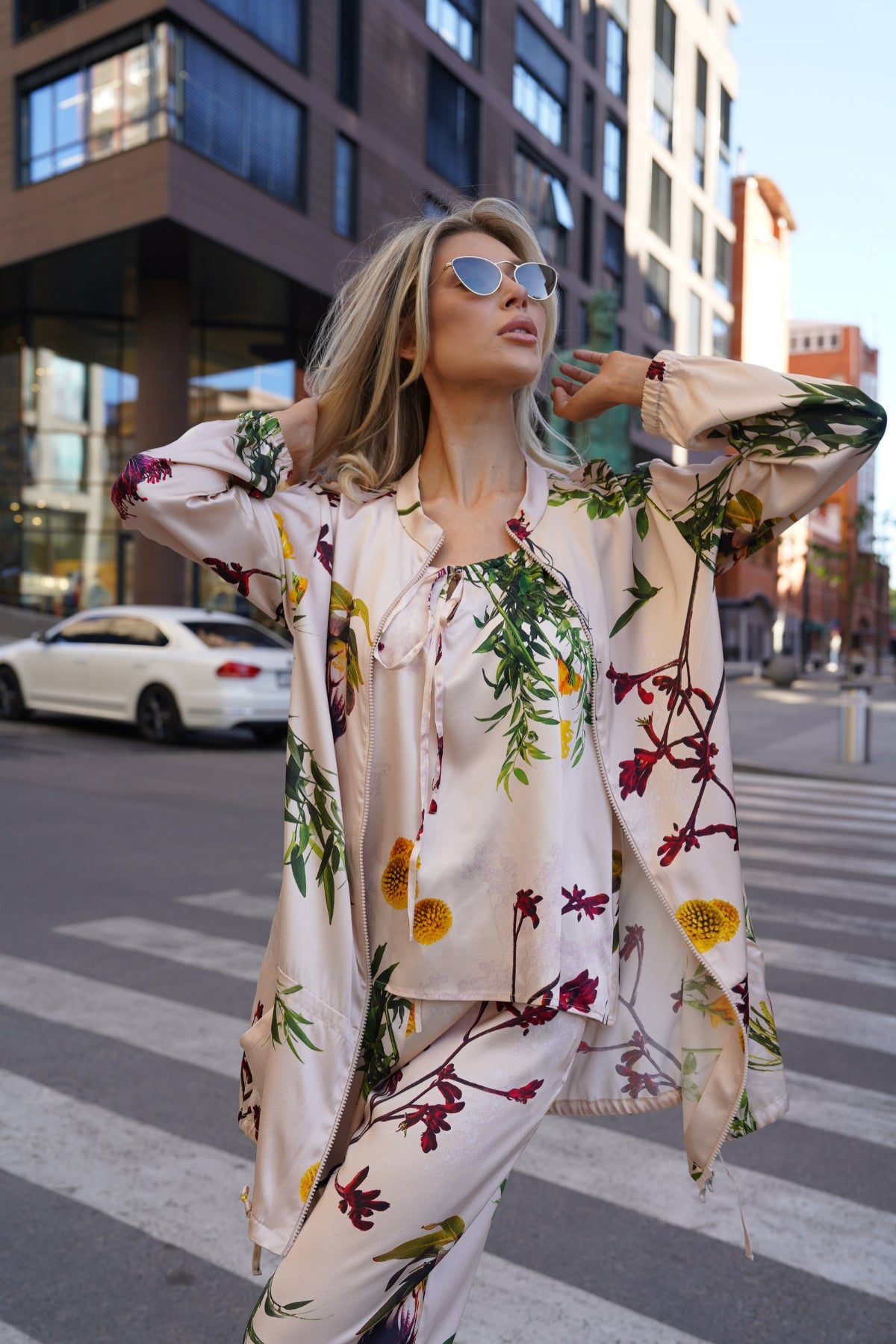 Pink Silk Bomber Flying Flower