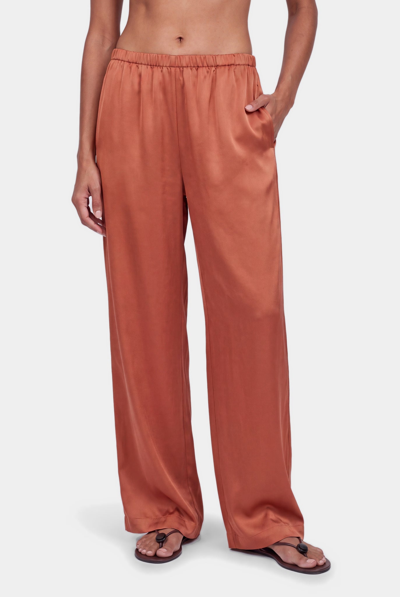 Amber Silk Trousers The Lady