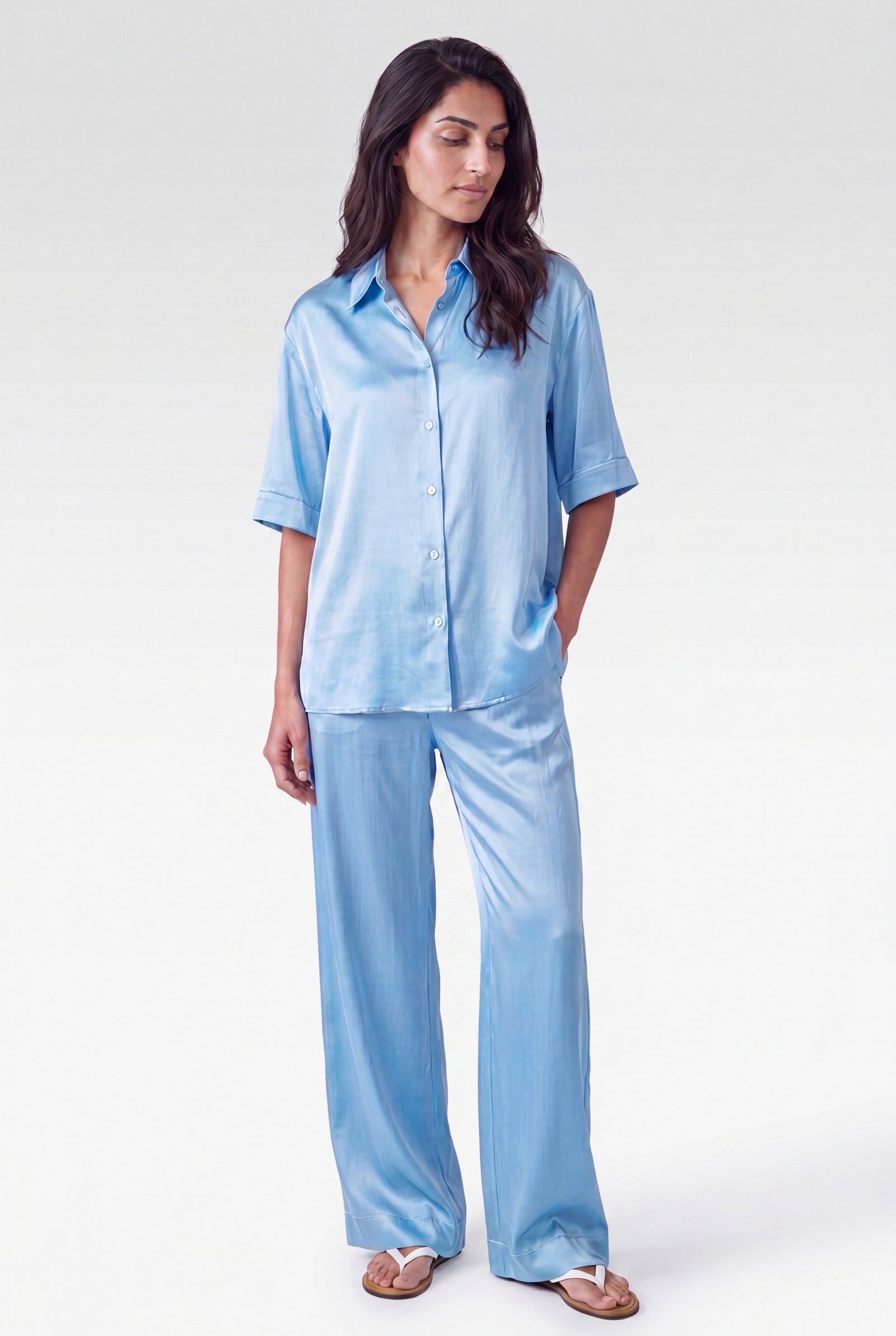 NOKAYA Blue Silk co-ord The Lady