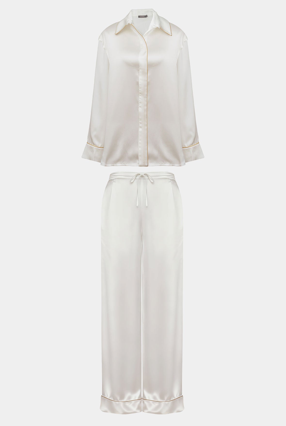 The Lady Silk Pyjamas Ivory
