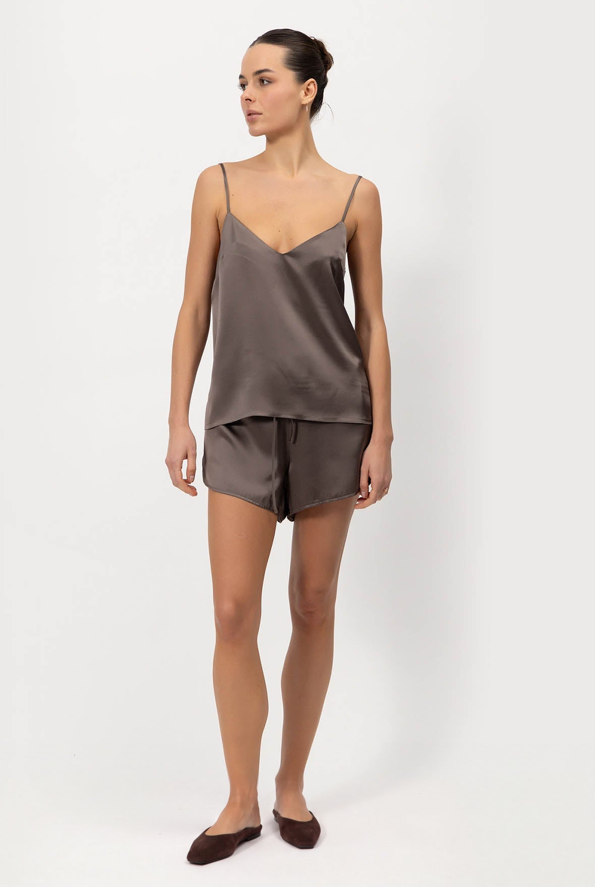 Brown Silk Camisole The Lady