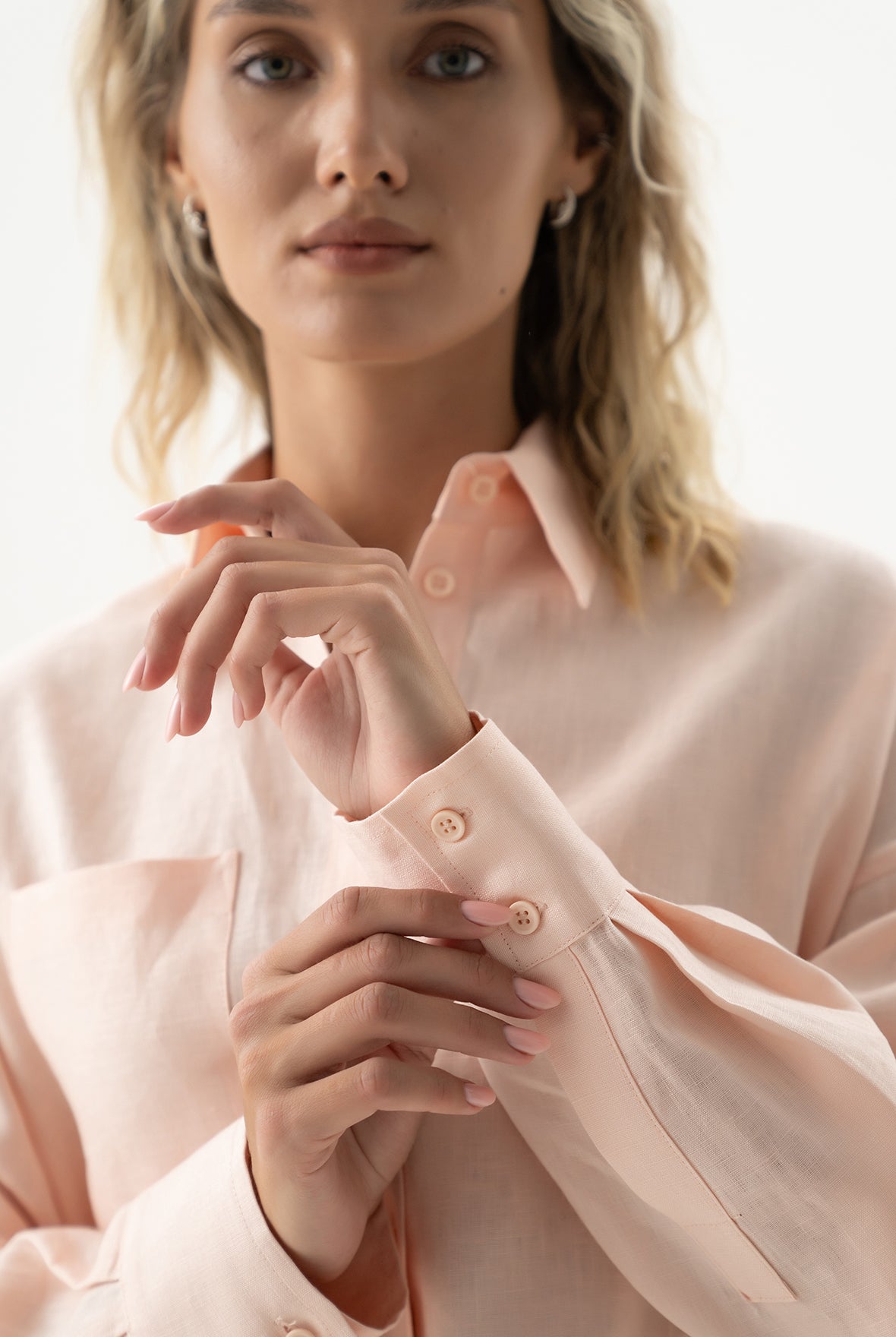 Linen Spirit Shirt Peach Powder