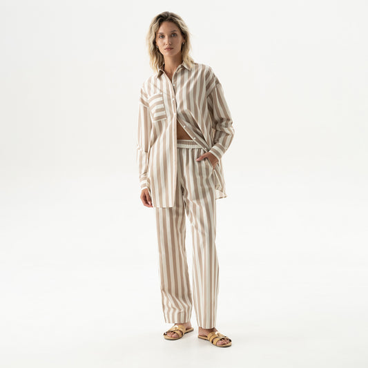 Silk Cotton Pants Oat Milk
