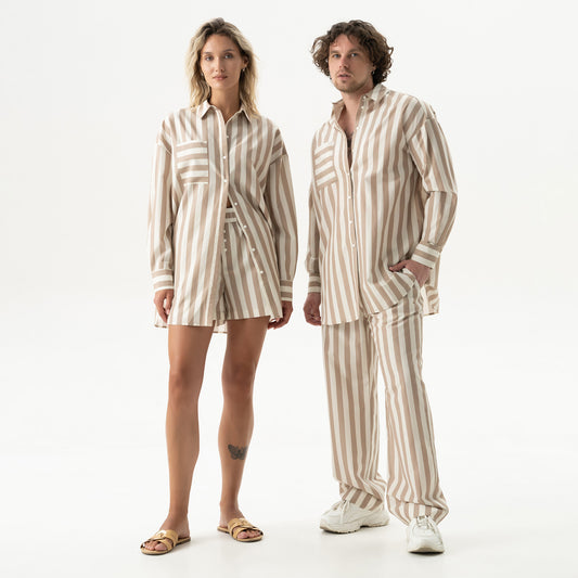 Silk Cotton Pants Oat Milk
