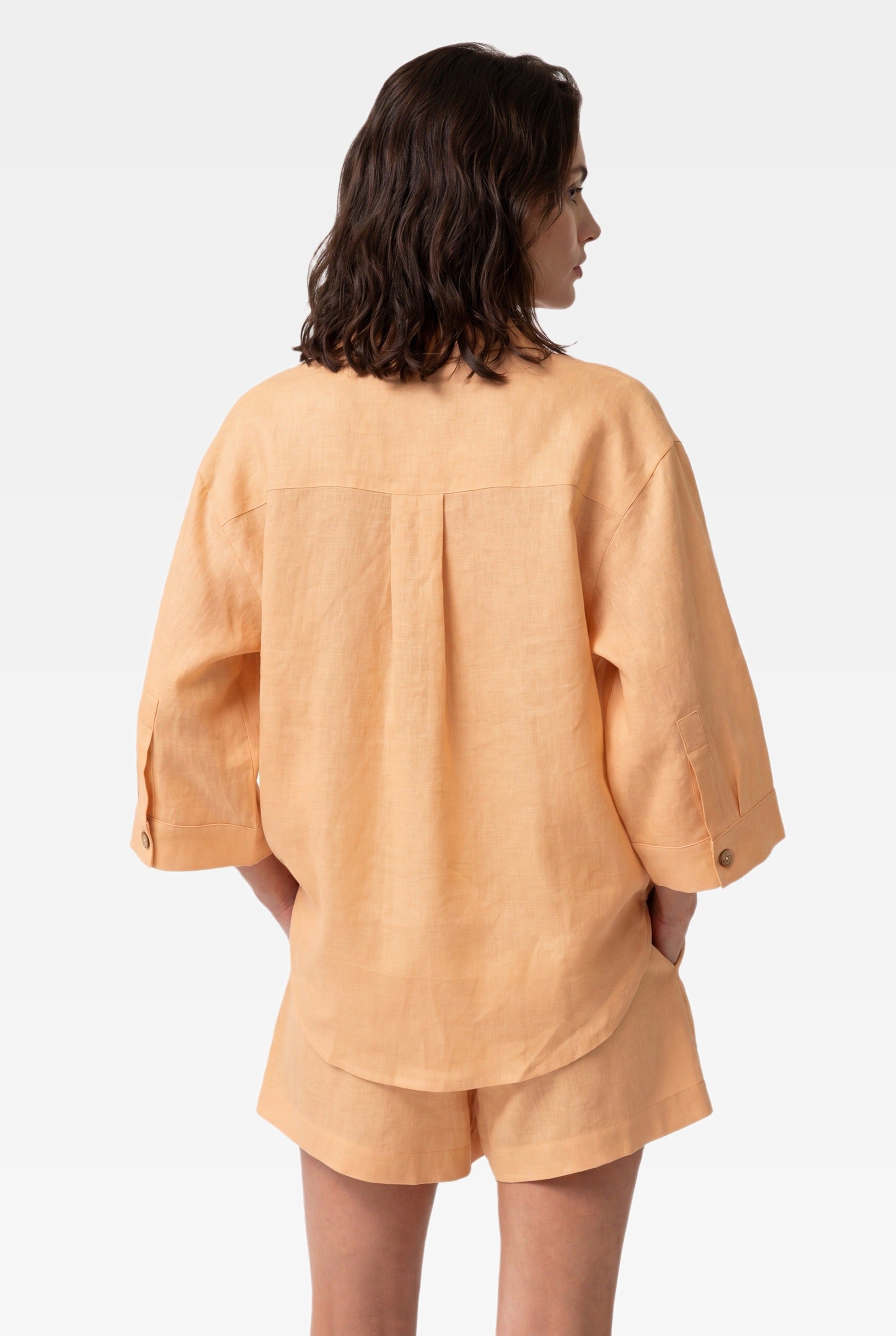 NOKAYA Peach Heavy Linen Perfect Days back