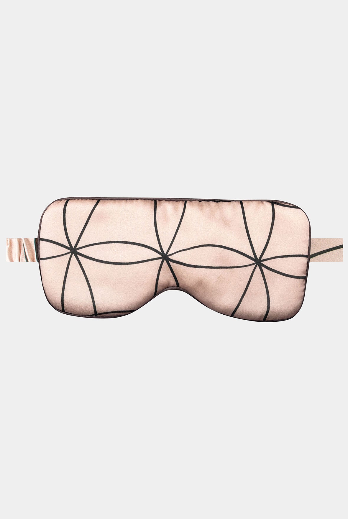 Silk Sleep Mask Pink Neo Geo with two layers of inner silk. Nokaya 