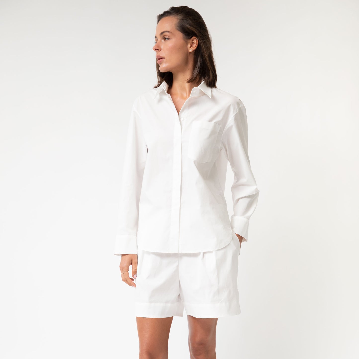 White InStyle Cotton Poplin Shirt