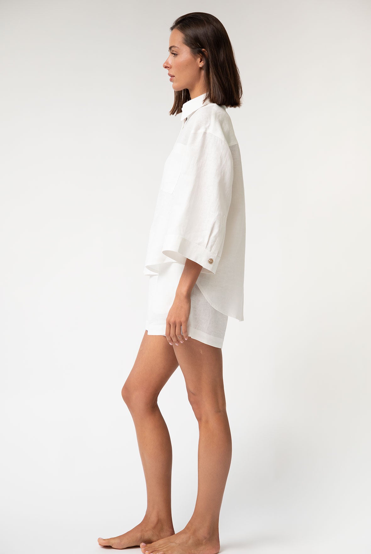 White Heavy Linen Shirt Perfect Days