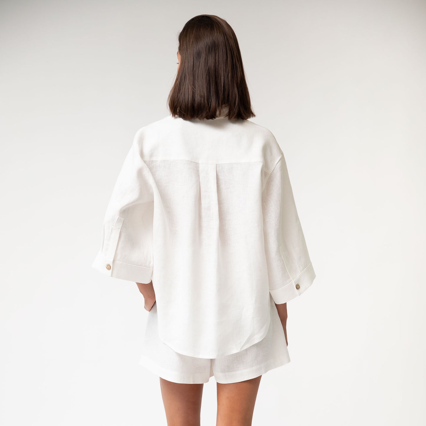 White Heavy Linen Shirt Perfect Days