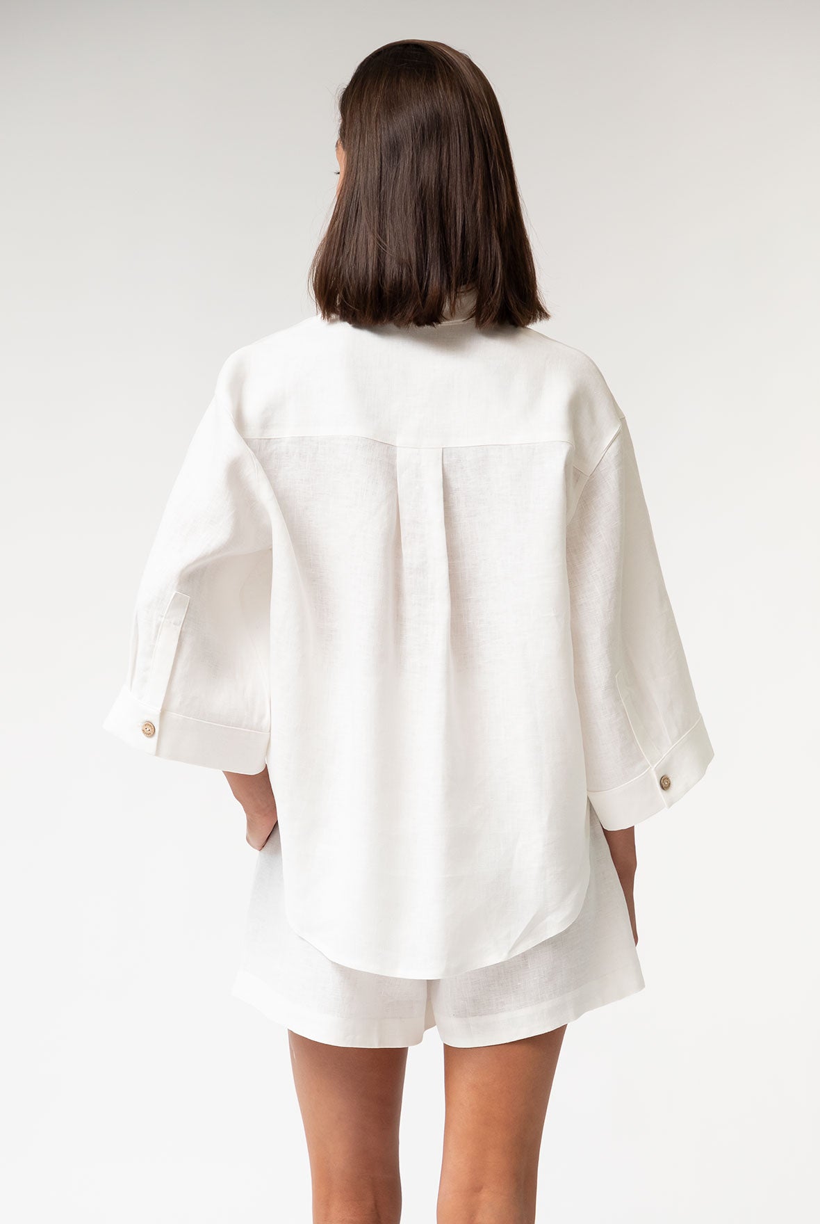 White Heavy Linen Shirt Perfect Days