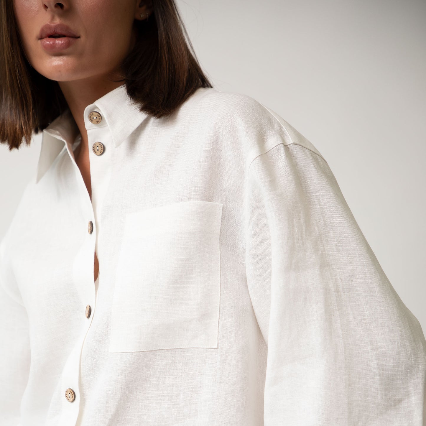 White Heavy Linen Shirt Perfect Days