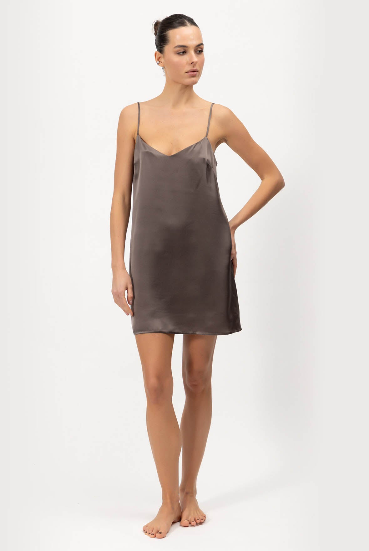 Silk Short Slip Dress The Lady