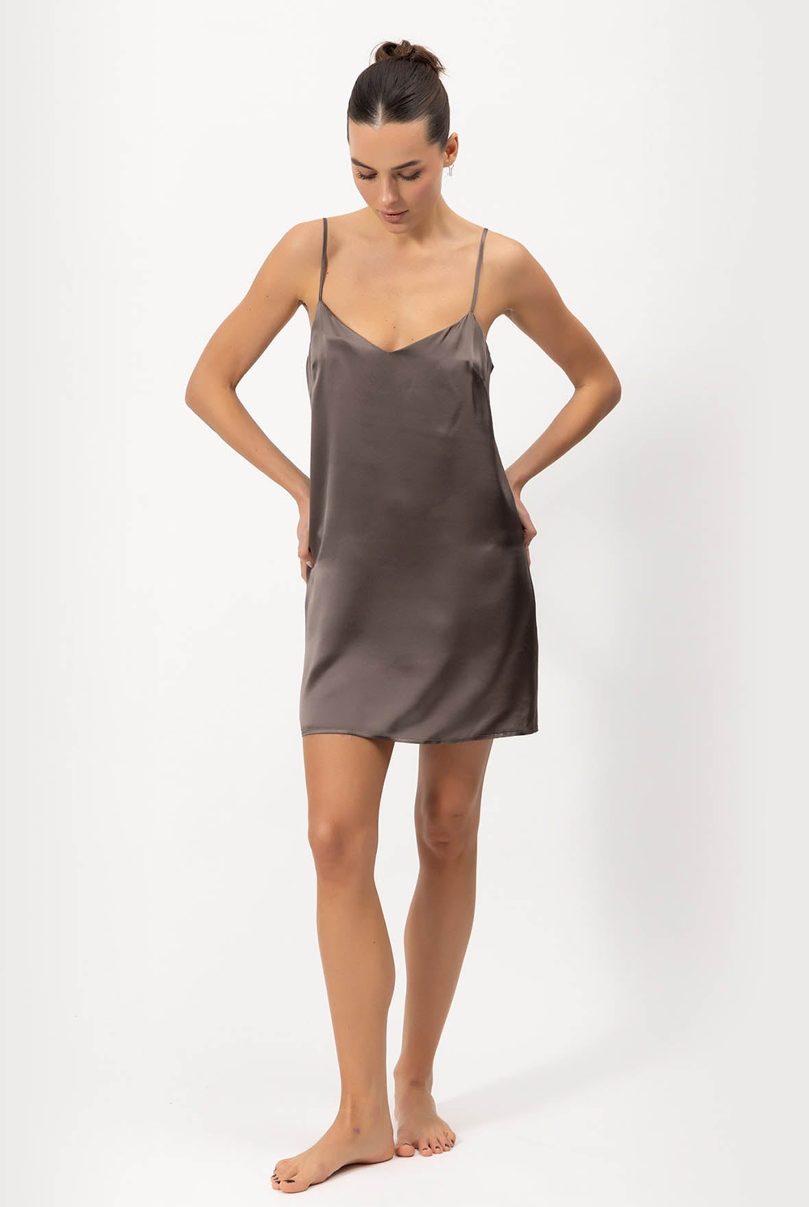 Silk Short Slip Dress The Lady